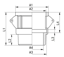 camlock inoxidable acople npt